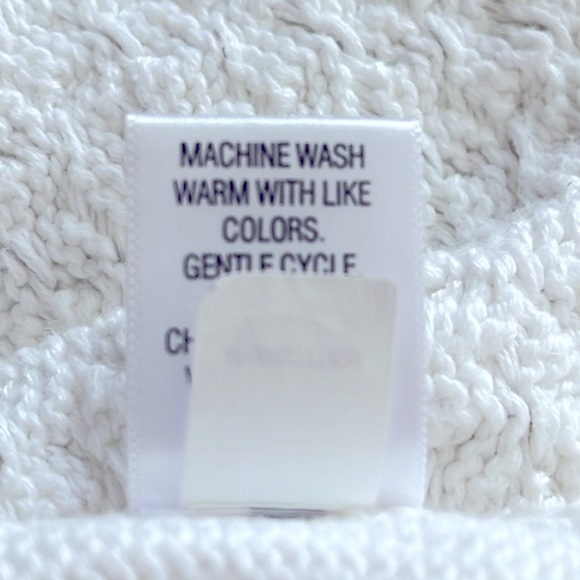 CROFT & BARROW White Cardigan Basket Weave Crewneck Sweater 1X - Picture 9 of 9